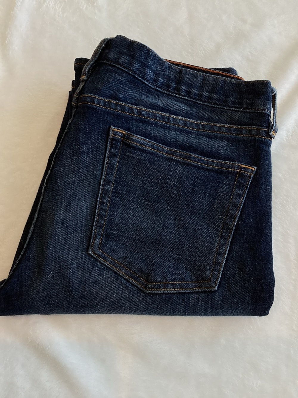 J Crew Stretch Matchstick Jeans High Rise Straight Leg 29 Regular Dark Blue